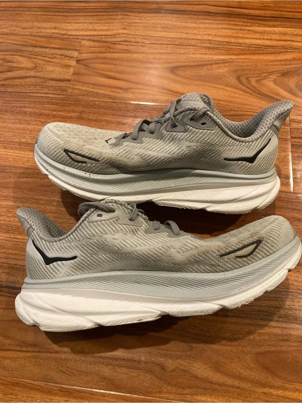 Hoka One One Clifton 9 Harbor Mist/Blk Running Shoes Mens Size 92E 1132210HMBC